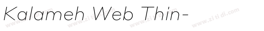 Kalameh Web Thin字体转换